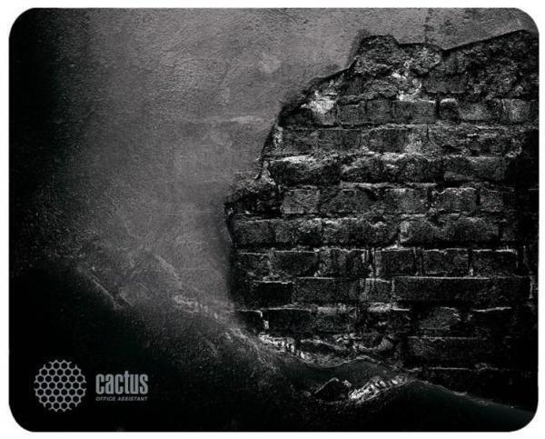 Коврик для мыши Cactus Brick Wall черный 300x250x3мм #1