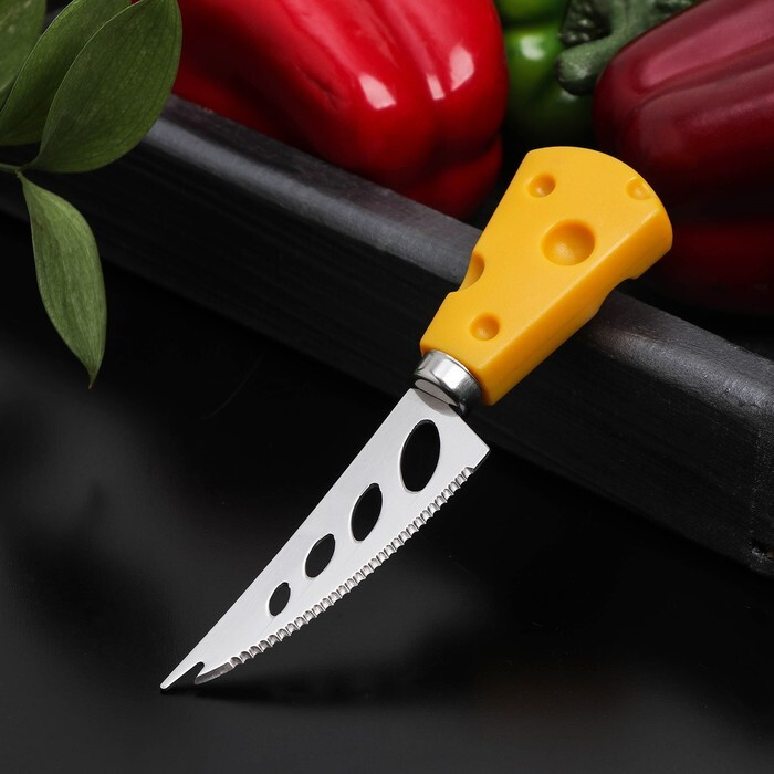 Нож для сыра Доляна Cheese, 15 см, цвет жёлтый #1