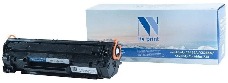 Картридж NV Print CB435A/ CB436A/ CE285A/ Canon 725 для принтеров HP LaserJet P1005/ P1006/ M1120/ M1120n/ #1