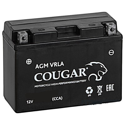 Аккумулятор мотоциклетный Cougar AGM YT14B-BS 12V 12Ah (залит и готов к применению)  #1