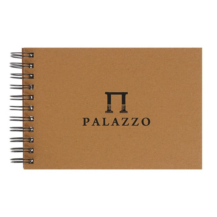 Блокнот-скетчбук А5, 35 листов на гребне Palazzo, блок крафт-бумага 200 г/м  #1