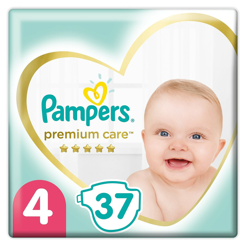 Подгузники Pampers Premium Care 4, 9-14кг, 37шт #1