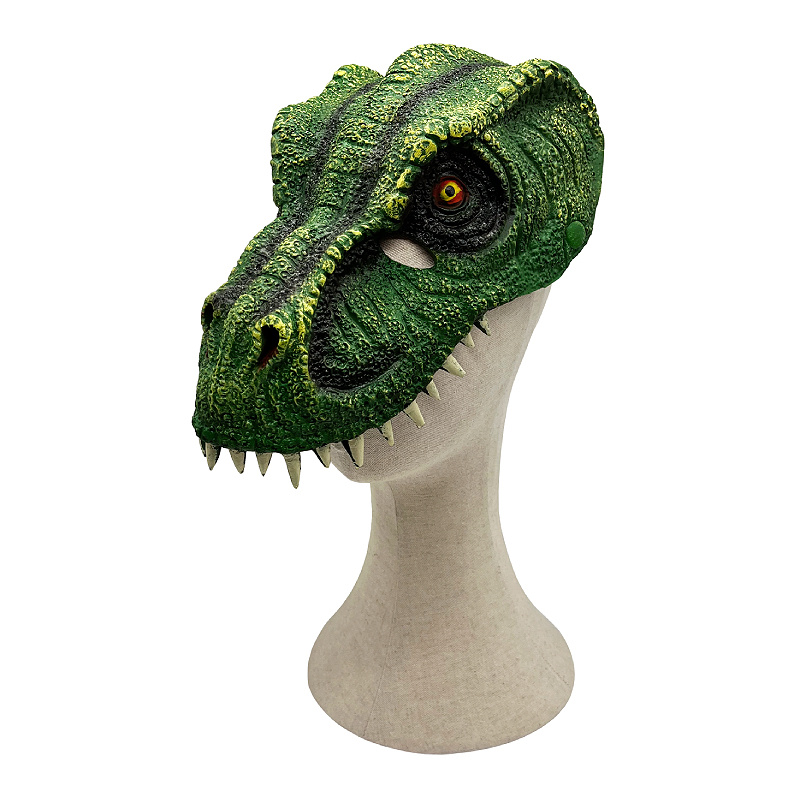 Маска "Динозавр" зеленая, на Хэллоуин, маскарад, праздник, вечеринку, косплей  #1