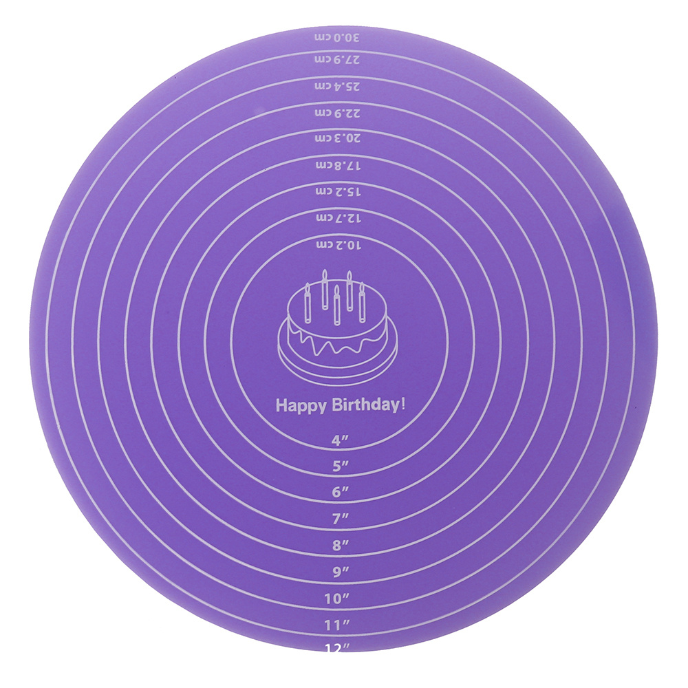 Силиконовый коврик 30 см круглый, сиреневый #1