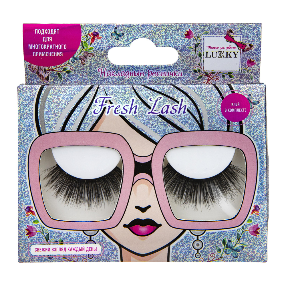 LUKKY Fresh Lash, реснички накладные, 3D lashes, клей в комплекте #1