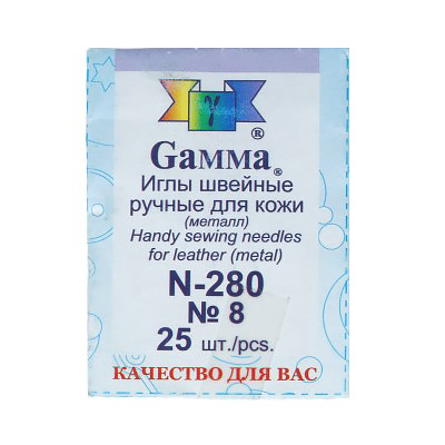 Иглы для кожи "Gamma" N-280 №8, 25 шт #1