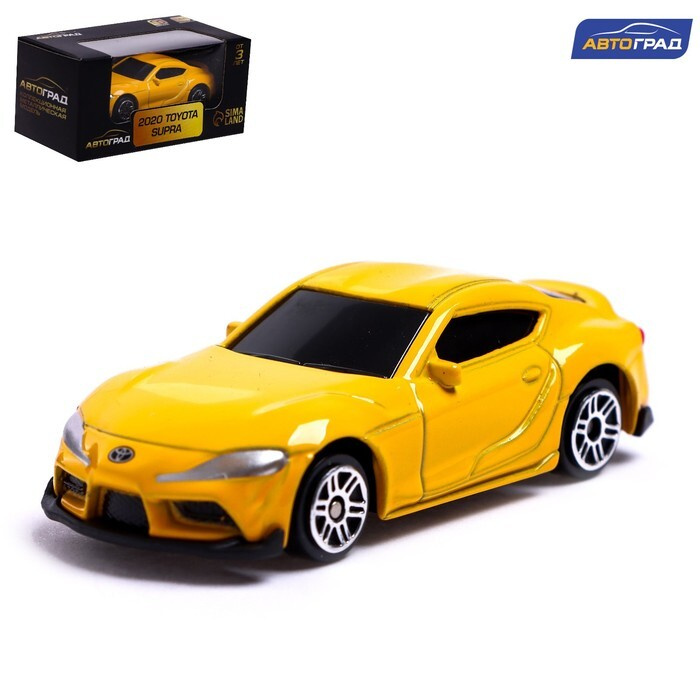 Машина металлическая TOYOTA SUPRA, 1:64, цвет жёлтый #1