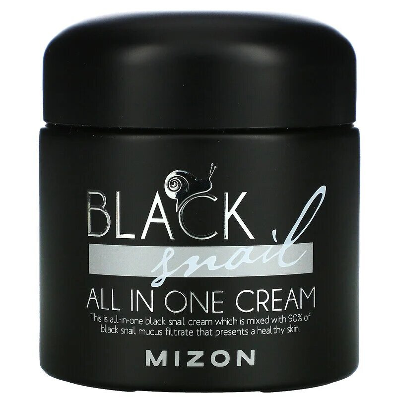 Крем для лица Корея MIZON Black Snail All In One Cream с экстрактом черной улитки, матирующий, от пигментных #1