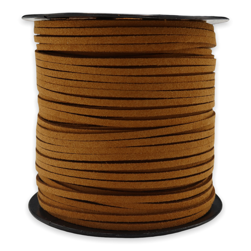 Шнур замшевый (для рукоделия) 2.3х1 мм 80 метров цвет: рыже-коричневый  #1