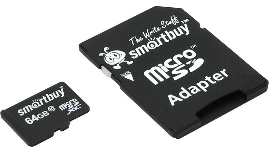 Карта памяти (SB64GBSDCL10-01LE) MicroSDXC 64GB Class10 LE + адаптер #1