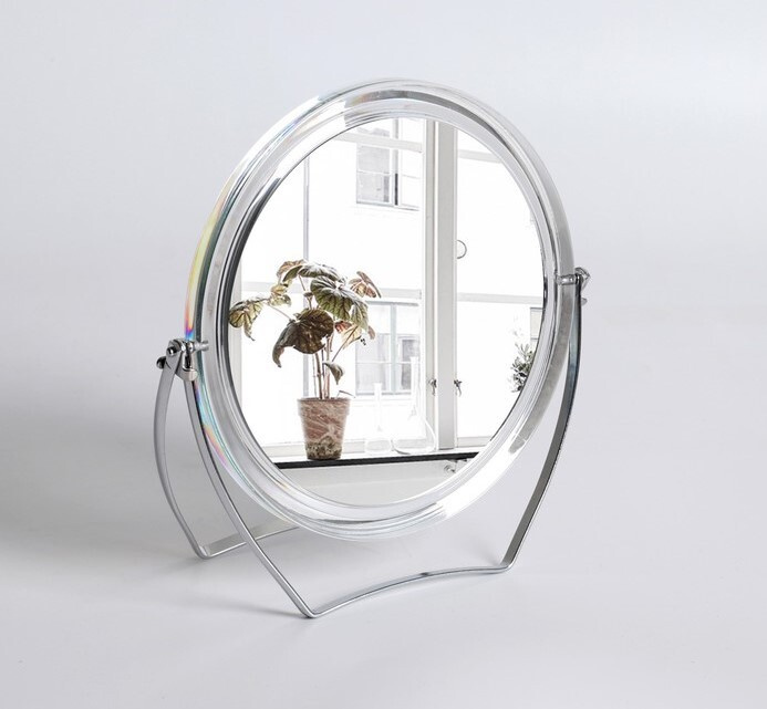 Зеркало настольное, на подставке, двустороннее, с увеличением, d зеркальной поверхности 12,5 см, цвет #1