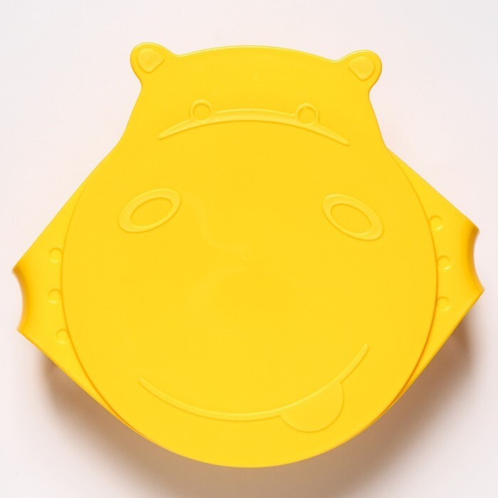 Детская тарелка Hello, Hippo! с крышкой, цвет желтый  #1