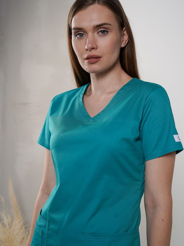Блуза медицинская Доктор Чехов 5110 Teal Blue #1