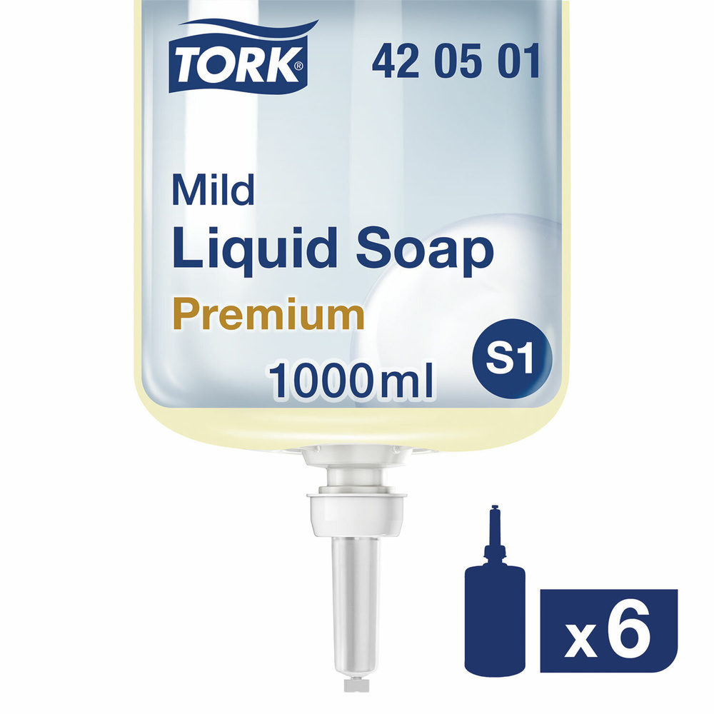 Картридж с жидким мылом одноразовый TORK (Система S1) Premium, 1 л, 421501, 420501, 1ед. в комплекте #1