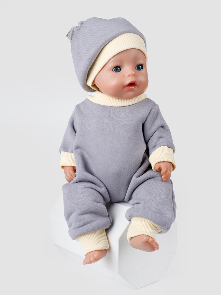 Одежда для куклы Беби Бон (Baby Born) 43см , Rich Line Home Decor, Х-998_Серый-ванильный  #1