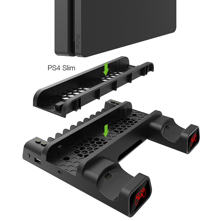 Стенд (подставка) DOBE для PS4 / PS4 Slim/Pro с охлаждением и док-станцией для 2-х геймпадов 4 + USBх3 #1