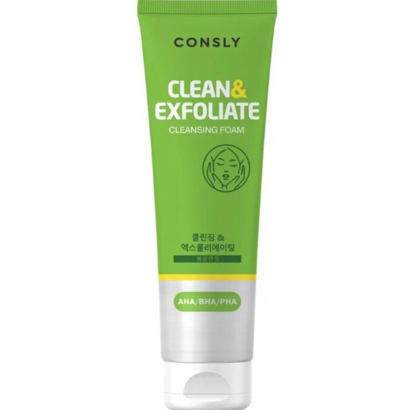 Пенка для умывания для проблемной кожи CONSLY AHA, BHA, PHA Cleansing Foam Clean & Exfoliate, Корея 120 #1