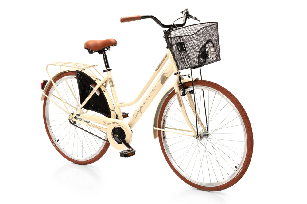 Велосипед CAPRIOLO CITY AMSTERDAM LADY (FIX), рама сталь 18'', колёса 28'' (кремовый)  #1