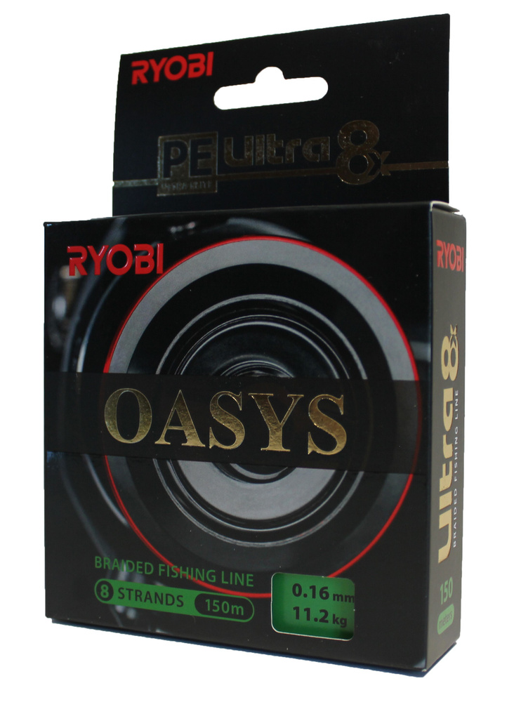 Плетеный шнур RYOBI OASYS Dark Green 0,16mm 150m test - 11.2 кг #1