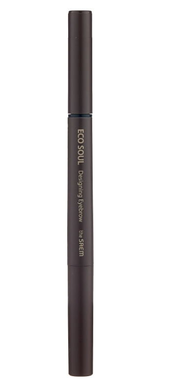 The Saem, Карандаш eco soul designing eyebrow 02 dark brown 0,2гр+0,12гр #1