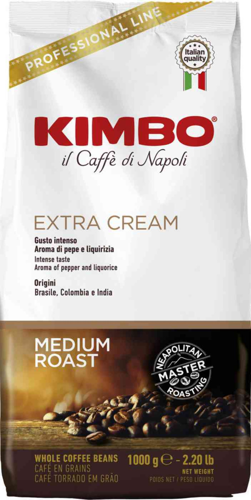 Кофе в зёрнах Kimbo Extra cream, 1 кг, 1 шт #1