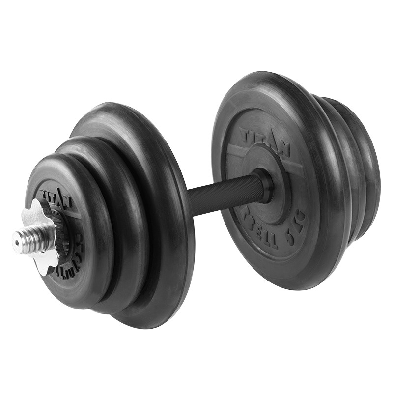 Гантель разборная 20 кг TITAN Barbell - d26, Комплектация №1 с обрезиненной ручкой  #1