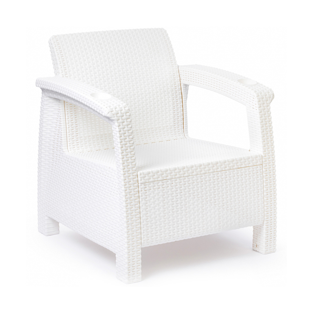 Кресло Альтернатива Ротанг плюс, 73 x 70 x 79 см, белое #1