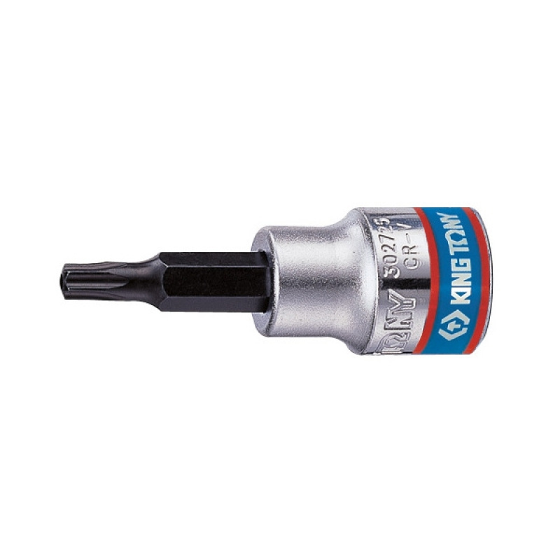 Насадка (бита) Torx T25 с отверстием, звездочка торцевая 3/8", торкс Т25, L - 50 мм, KING TONY 302725 #1