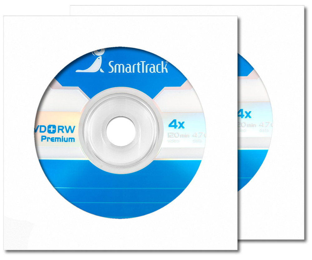 Перезаписываемый диск SmartTrack DVD+RW 4,7Gb 4x в бумажном конверте с окном, 2 шт.  #1