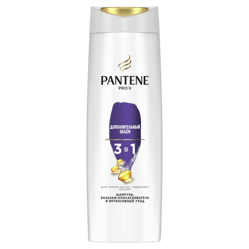 PANTENE Шампунь 3 в 1 Дополнительный объем, для тонких, лишенных объема волос 360 мл  #1