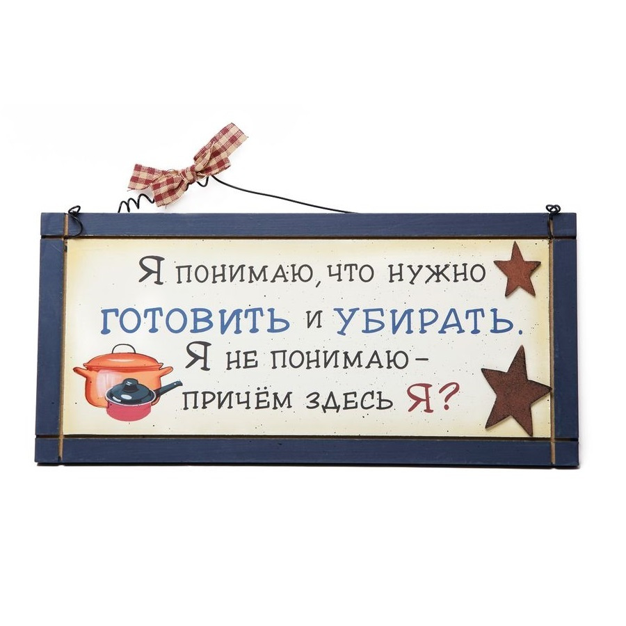 Табличка настенная "Я понимаю, что нужно убирать и готовить, но не понимаю причем здесь я."  #1