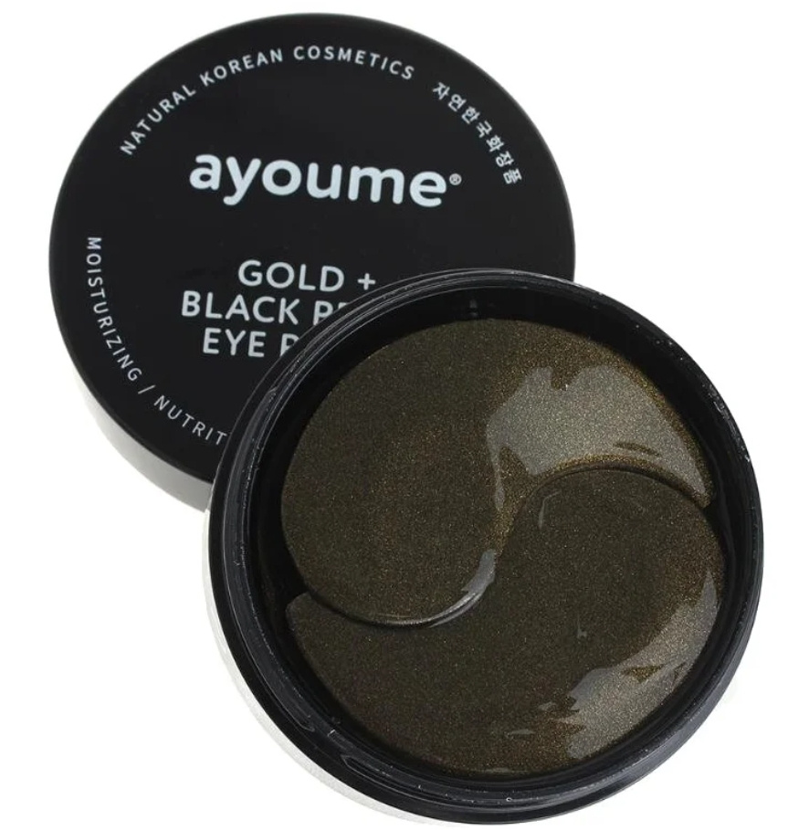 Ayoume, Патчи для глаз от Темных Кругов с золотом и Черным Жемчугом Gold+Black Pearl Eye Patch  #1