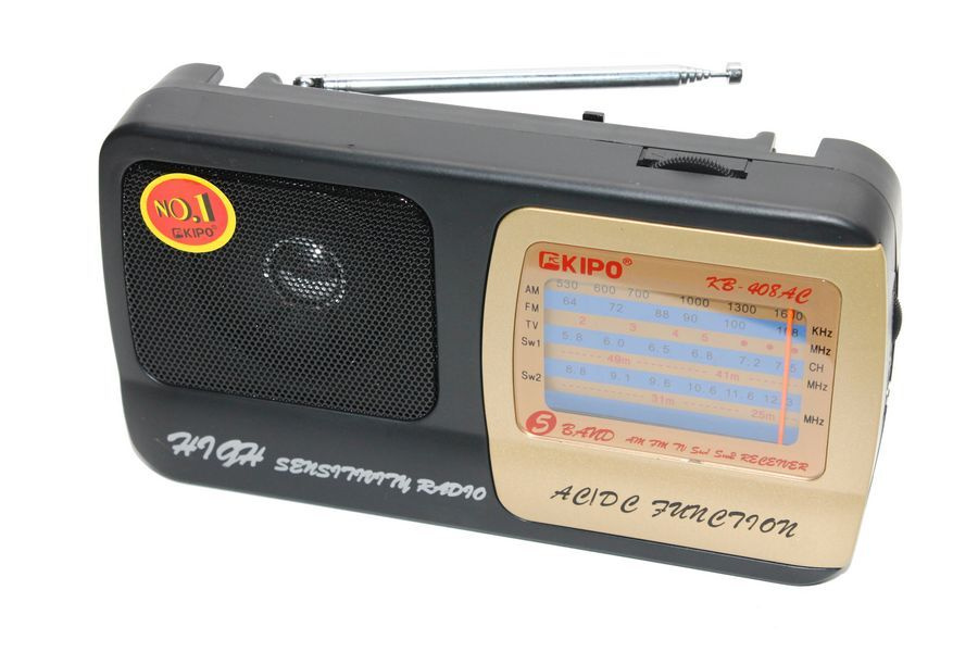 Радиоприемник KIPO KB-408AC с питанием от сети и батареек. Ручная регулировка, разные диапазоны  #1