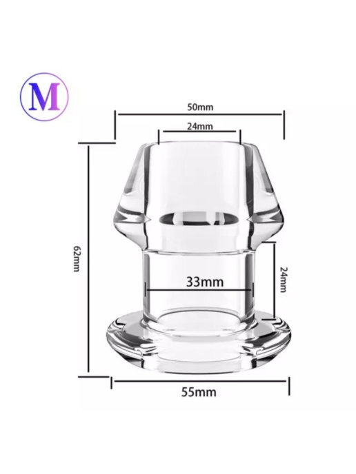 анальный расширитель из прозрачного силикона размер М #1