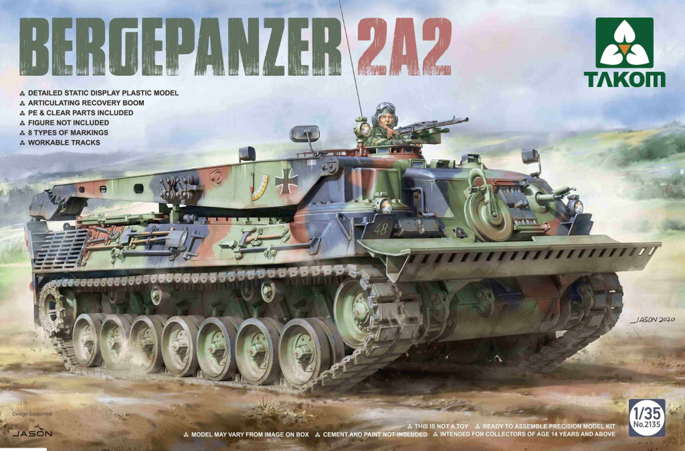 Сборная модель TAKOM 2135T Танк 1/35 Bergepanzer 2A2 #1