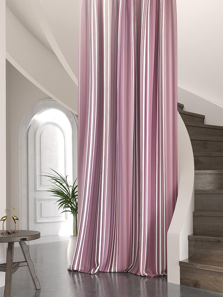 Портьера AT HOME Лемеринс (розовый) Высота 260 см Ширина 150 см  #1