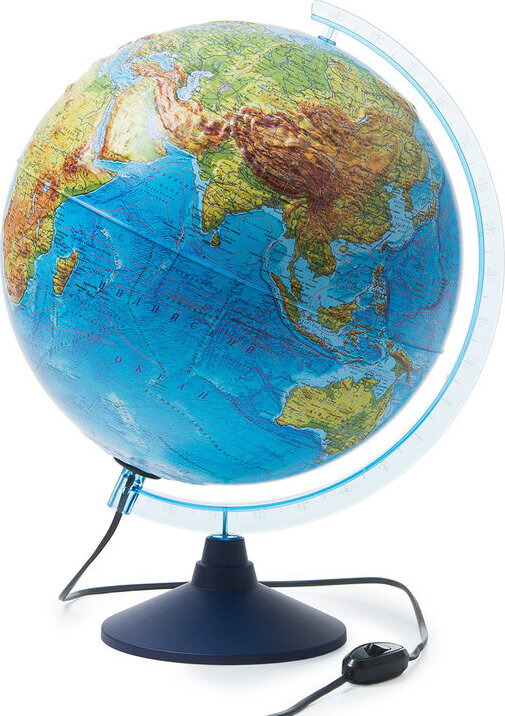 Интерактивный глобус Земли Globen физико-политический, рельефный, 320 мм, с подсветкой  #1