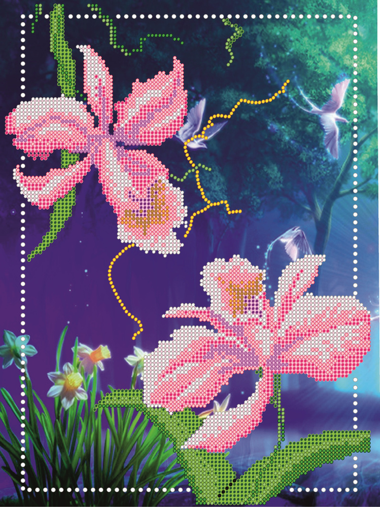Набор для вышивания бисером Тайвань, Светлица картина Аромат цветов 22,5х31  #1
