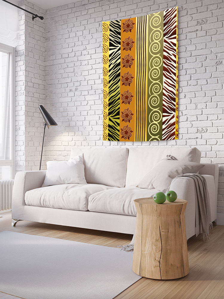 Вертикальное фотопанно на стену JoyArty "Африканские узоры", из ткани, 100х150 см  #1