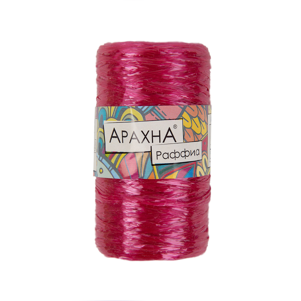 Пряжа Arachna "Raffia" 100% полипропилен 5 шт. х 50 г 10 г 200 м 12 м №08 яр.розовый  #1