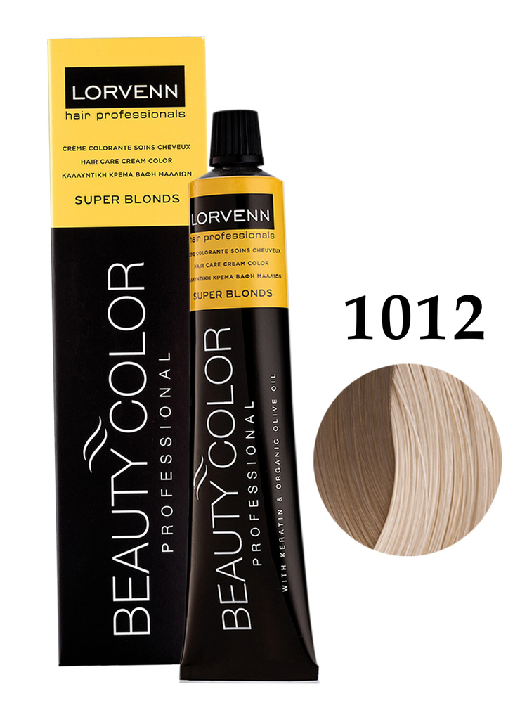 LORVENN HAIR PROFESSIONALS Крем-краска BEAUTY COLOR SUPER BLONDS для окрашивания волос 1012 супер блонд #1