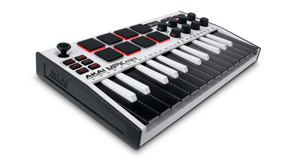 AKAI MPK MINI 3 WHITE USB/MIDI-клавиатура контроллер с 8 пэдами #1