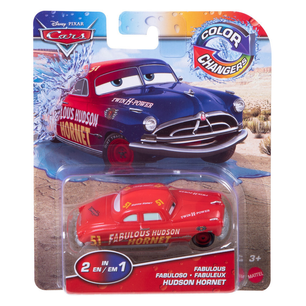 HDM98 Машинка металлическая меняющая цвет Disney Pixar Cars HUDSON HORNET Тачки: Роскошный Хадсон Хорнет #1