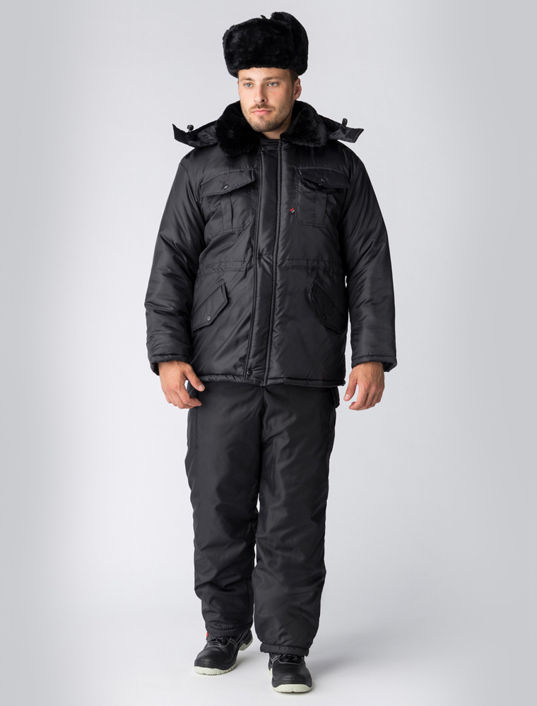 Куртка зимняя для Охранника, черный, размер (60-62; 170-176) #1