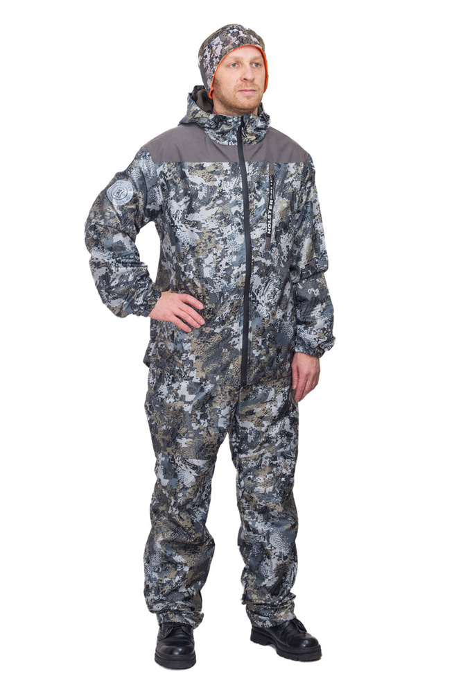 Костюм мужской спортивный для охоты и рыбалки "Вятка NEW", из синтетической ткани, пиксель серый, Хольстер #1