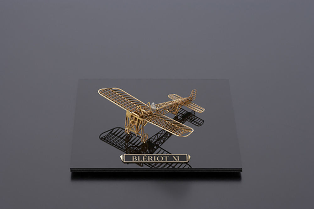 Моноплан Bleriot XI, 58 мм, М.1:160, конструктор самолета из металла Aerobase (Япония)  #1