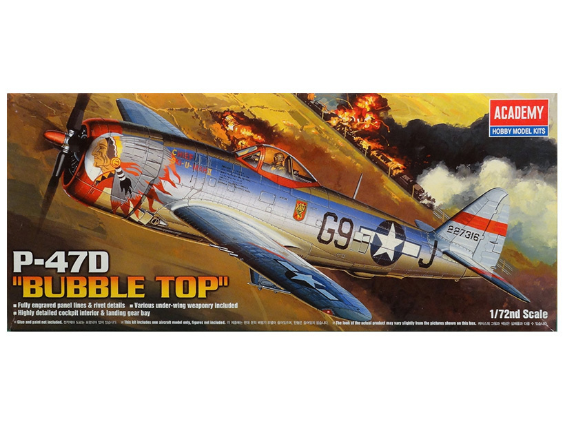 12491 Academy сборная модель Самолет P-47D Bubble top (1:72) #1