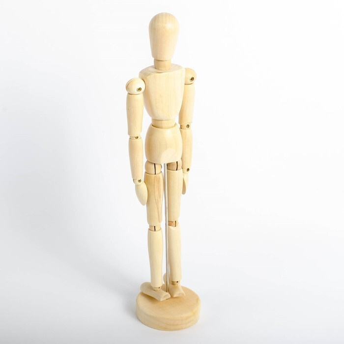 Модель деревянная художественная, манекен - Человек 30 см, подвижная  #1