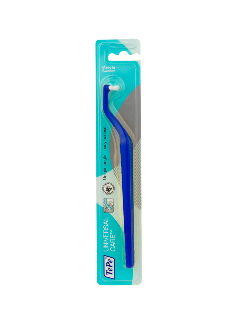 Монопучковая зубная щетка мягкая TePe Universal Care для имплантов и брекетов, Швеция, синий  #1