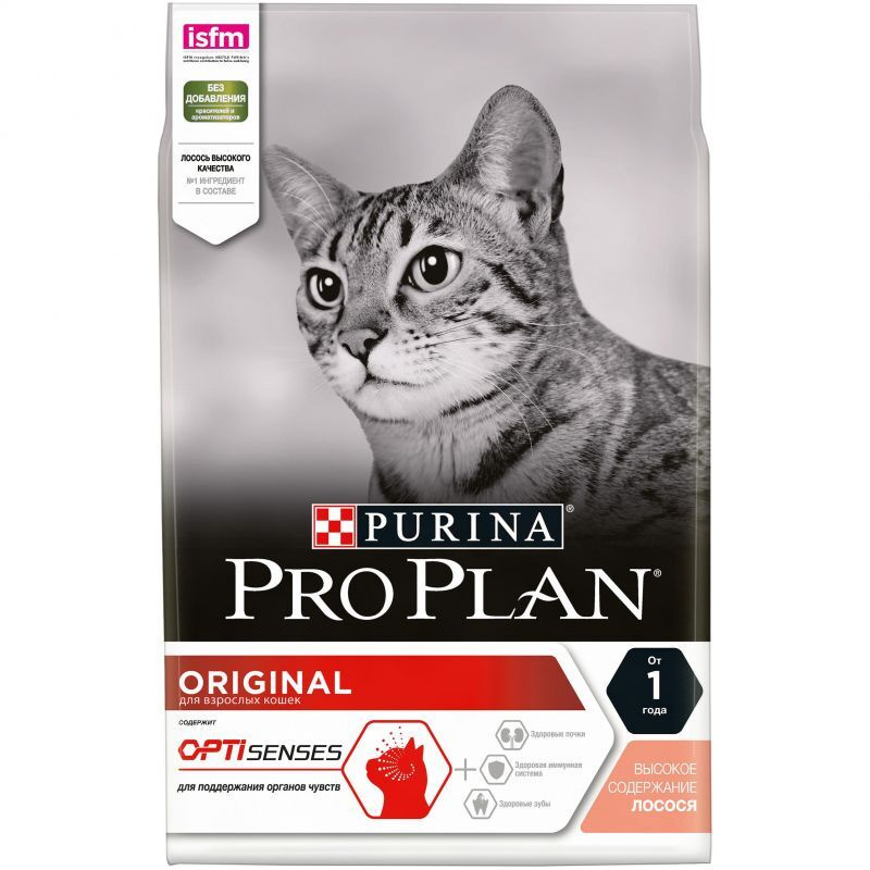 Сухой корм Pro Plan Original Adult для взрослых кошек, с лососем 3кг  #1